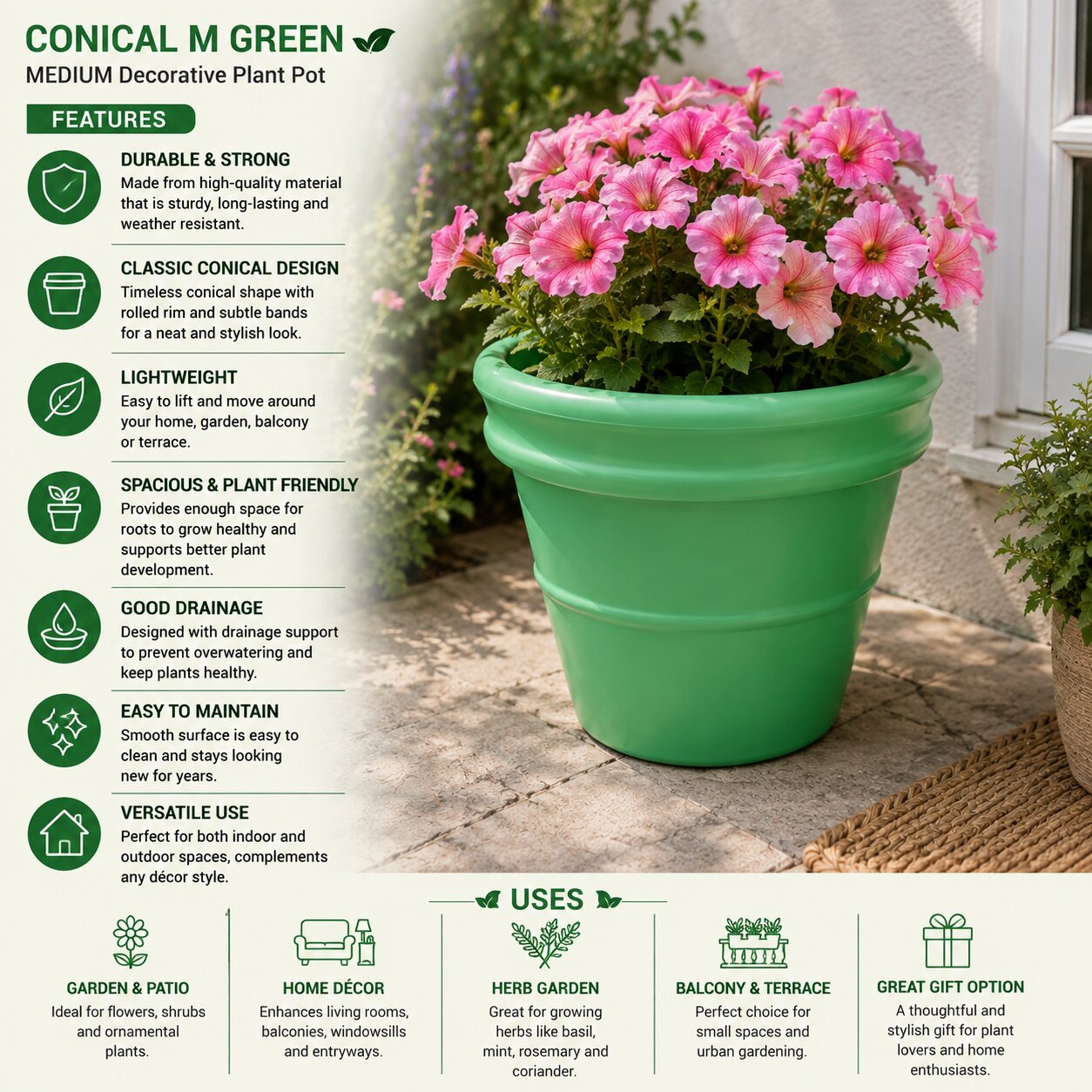 Conical M Planter
